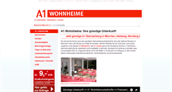 Desktop Screenshot of a1wohnheime.de